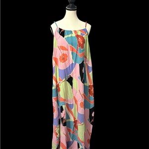 Easel Vibrant Multicolor Maxi Dress